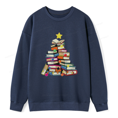 Pagewings Christmas Tree Bookworm Unisex Classic Sweatshirt