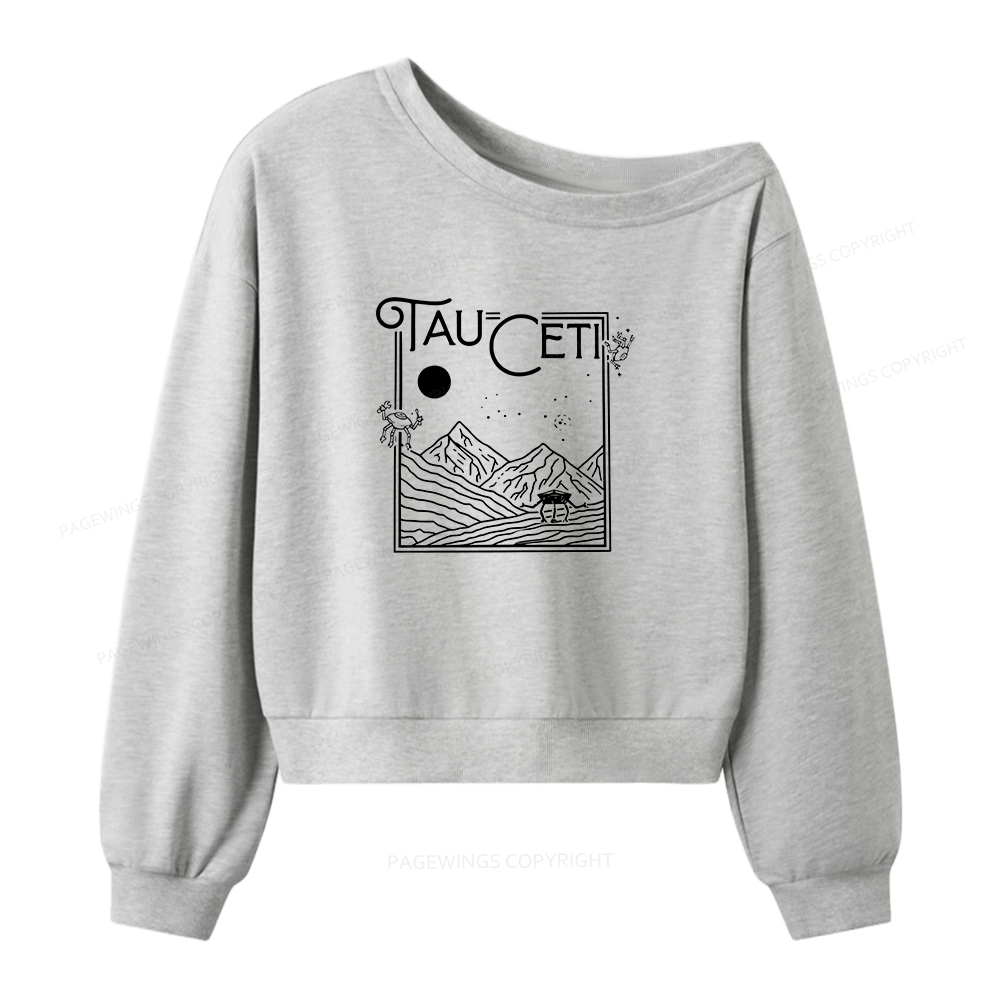 Pagewings Tau Ceti And Rocky Women Off Shoulder Sweatshirt