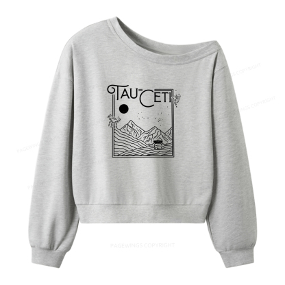 Pagewings Tau Ceti And Rocky Women Off  Shoulder Sweatshirt