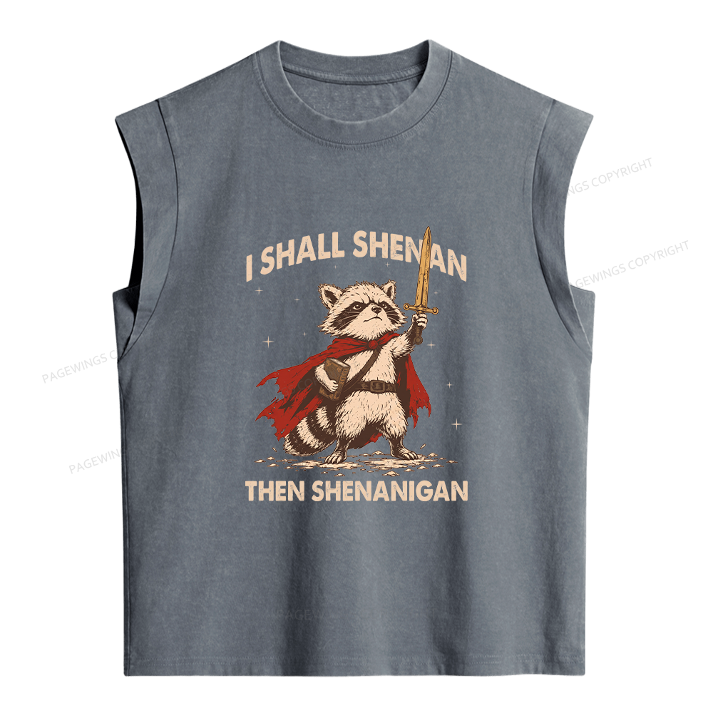 Pagewings I Shall Shenan Then Shenanigan Women's Washed Tank Top