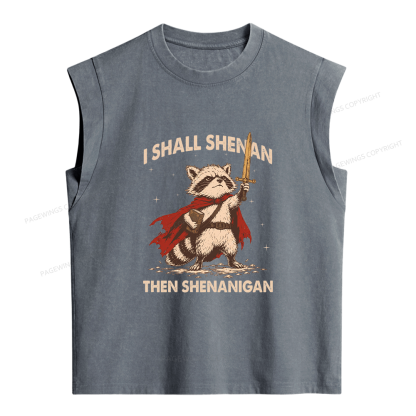 Pagewings I Shall Shenan Then Shenanigan Women's Washed Tank Top