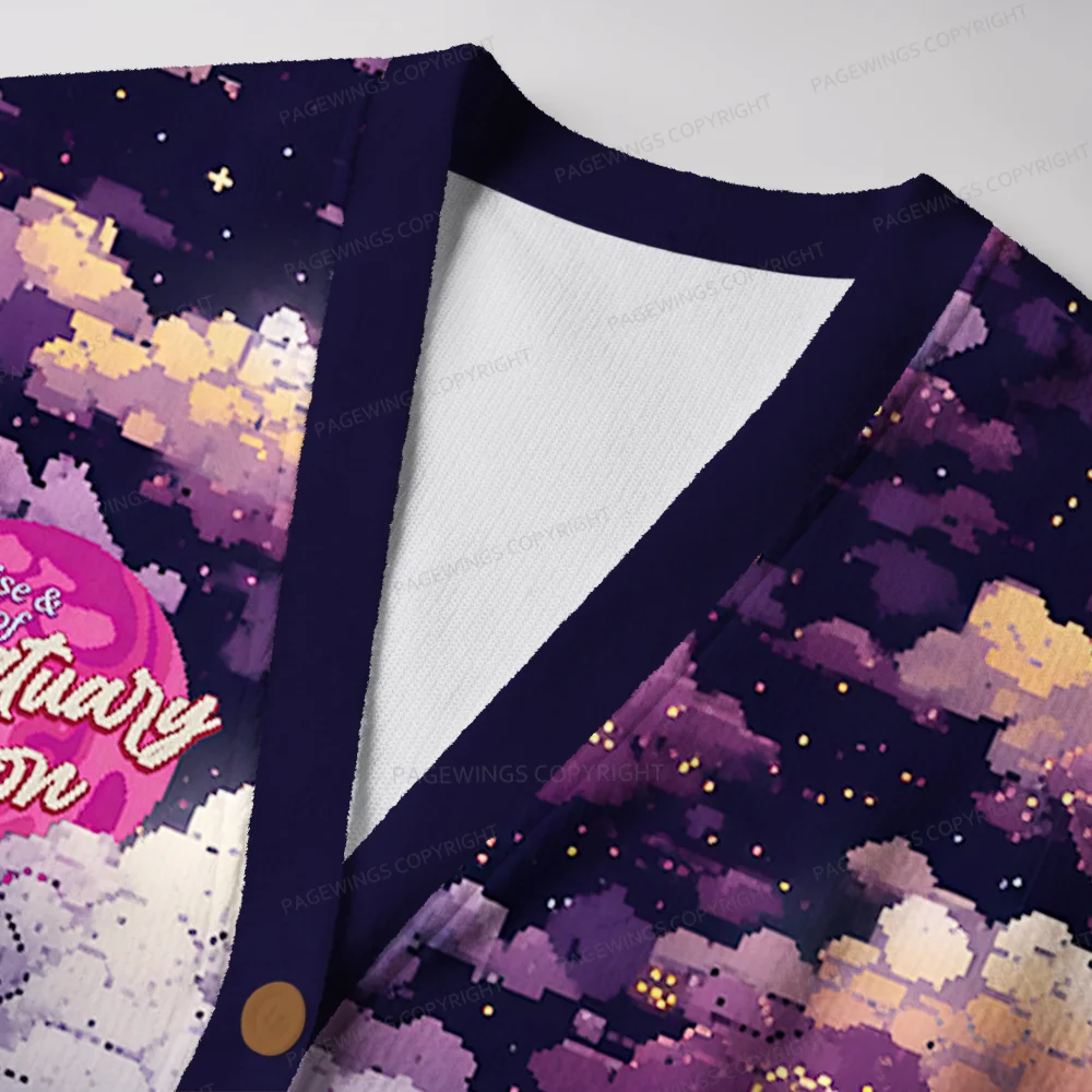 Pagewings The Rise & Fall Of Sanctuary Moon Unisex Ugly Cardigan Sweaters