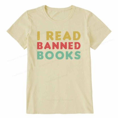 Pagewings Vintage I Read Banned Books Geek Readers T-Shirt Unisex Classic T-shirt