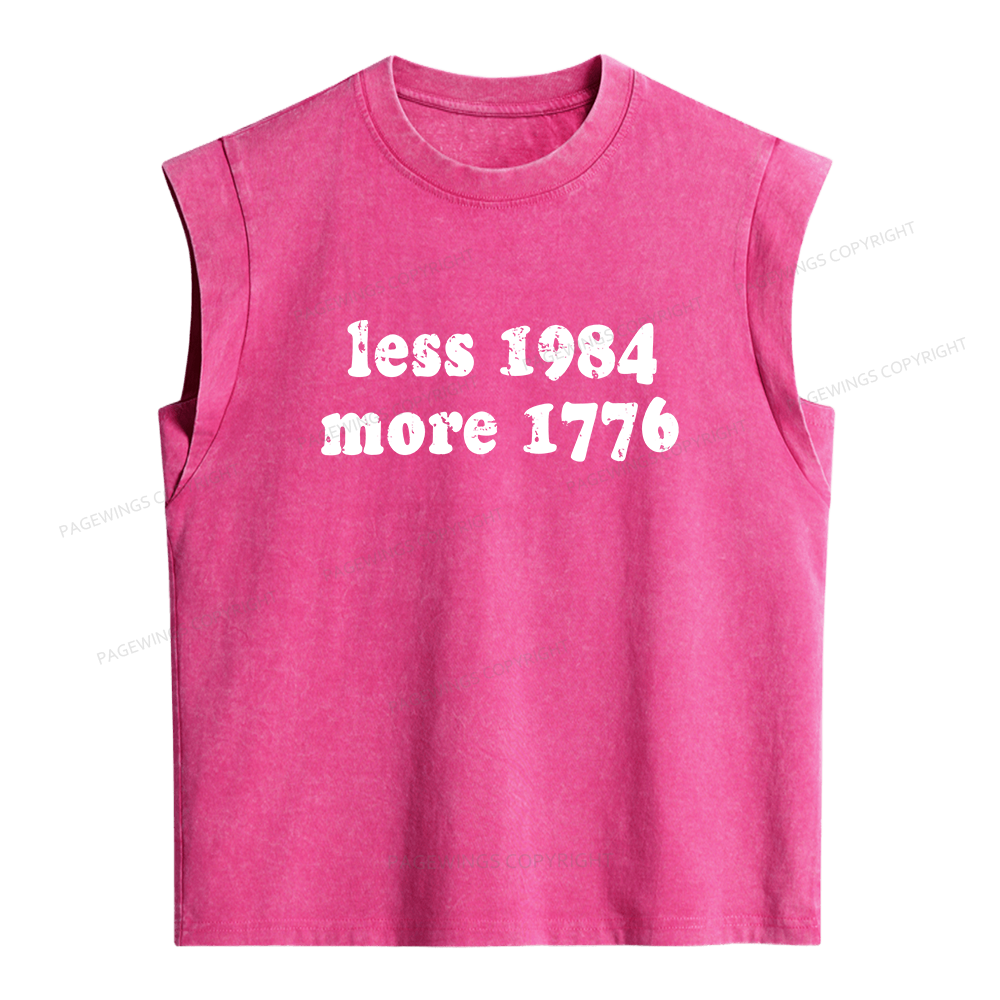 Pagewing Less 1984 More 1776 Women's Washed Tank Top