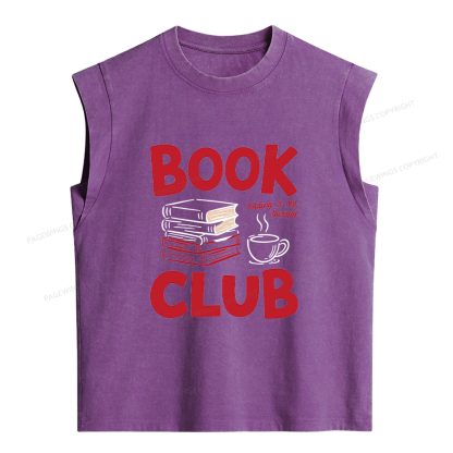 Pagewings Book Club Women's Washed Tank Top