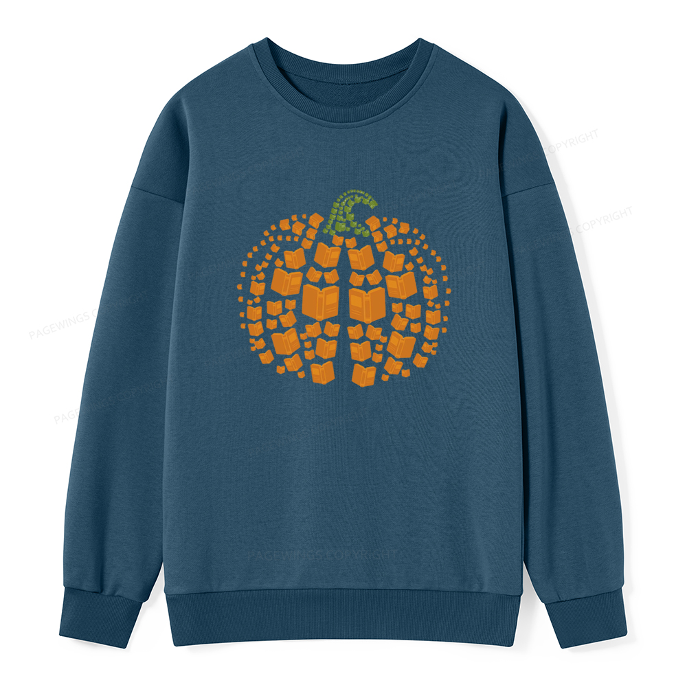 Pagewings Thanksgiving Book Pumpkin Unisex Classic Sweatshirt