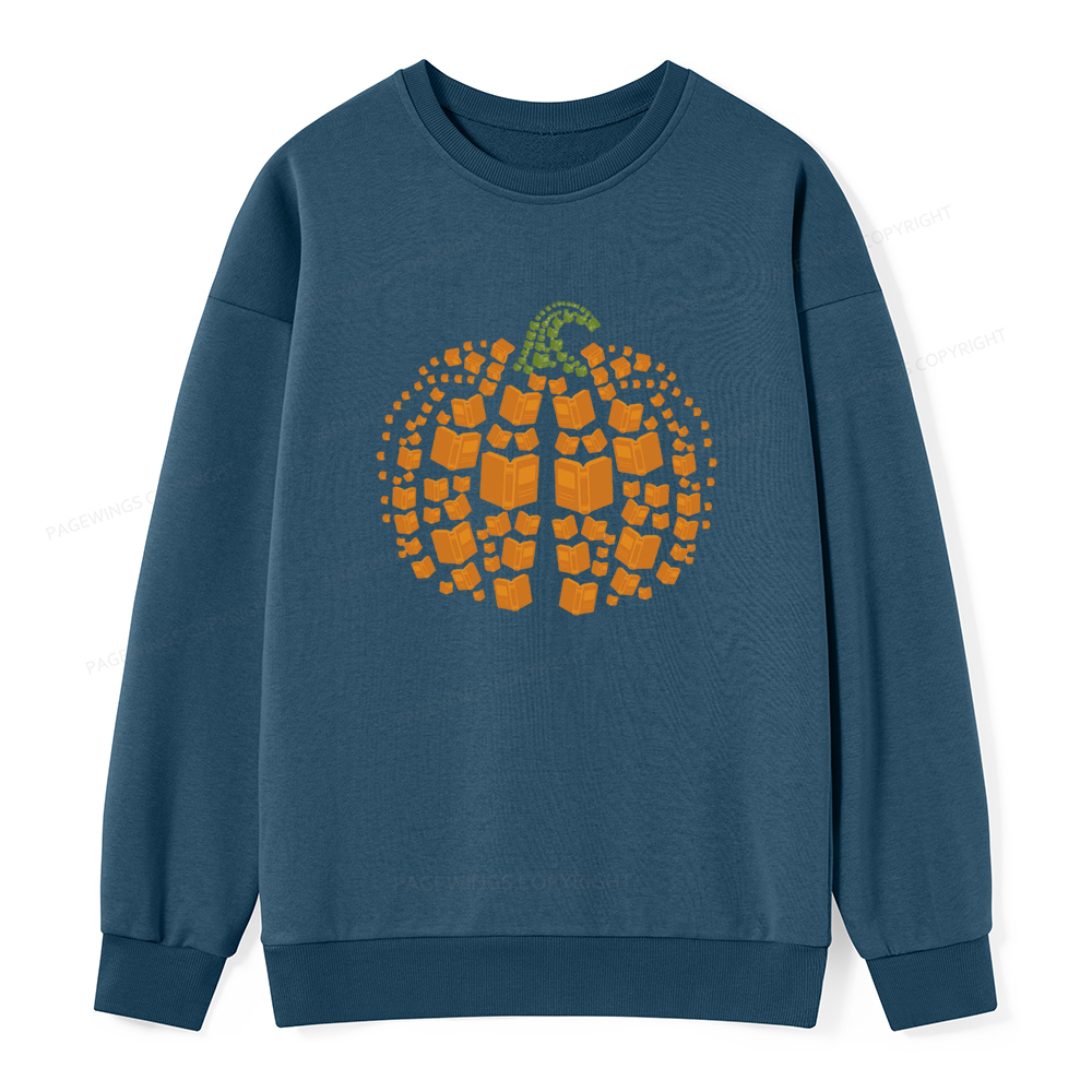 Pagewings Thanksgiving Book Pumpkin Unisex Classic Sweatshirt