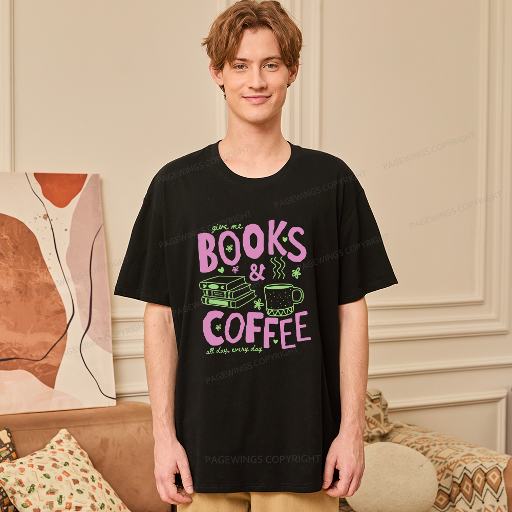 Pagewings Books and Coffee Unisex Classic T-shirt