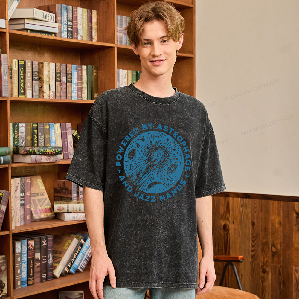 Pagewings Sci-Fi Book Lover Unisex Washed T-shirt