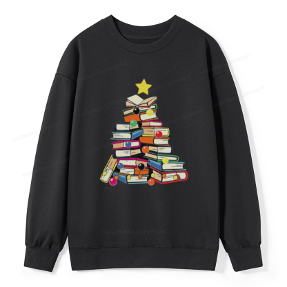 Pagewings Christmas Tree Bookworm Unisex Classic Sweatshirt