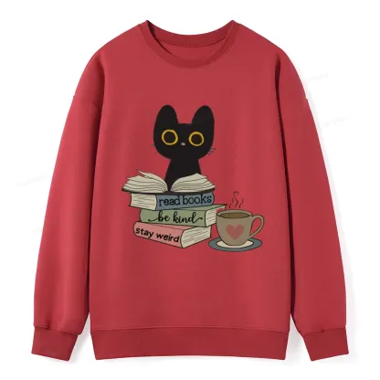 Pagewings Read Books Be Kind Stay Weird Unisex Classic Sweatshirt