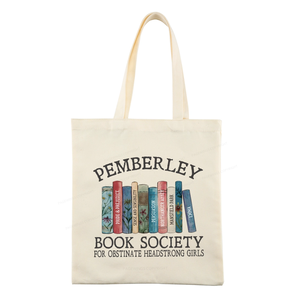 Pagewings Pemberley Book Society Tote Bag