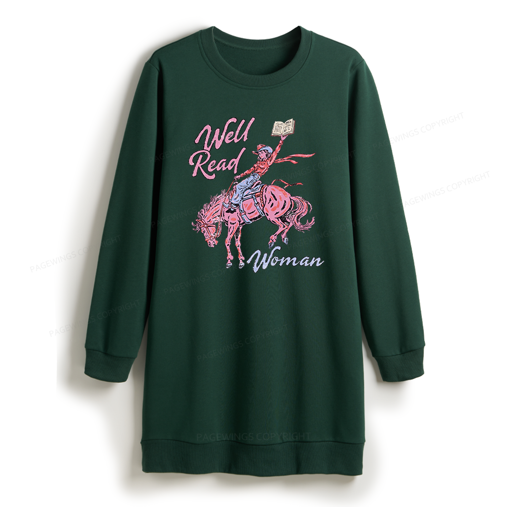 Pagewings Well Read Woman Sweatshirt Dress