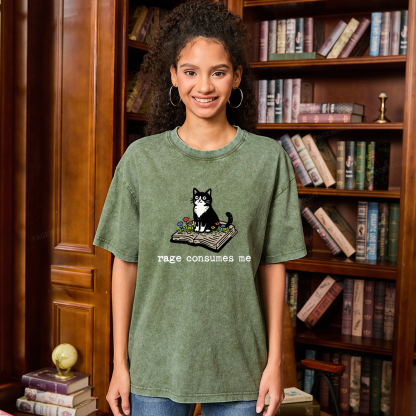 Pagewings Rage Consumes Me Unisex Washed T-shirt
