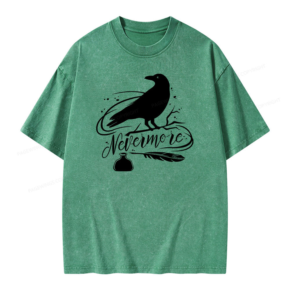 Pagewing  Edgar Allen Poe tee Unisex Washed T-shirt