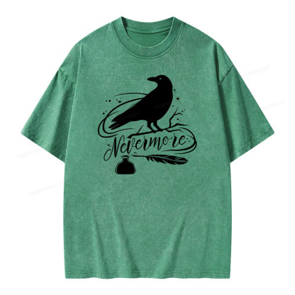 Pagewing  Edgar Allen Poe tee Unisex Washed T-shirt