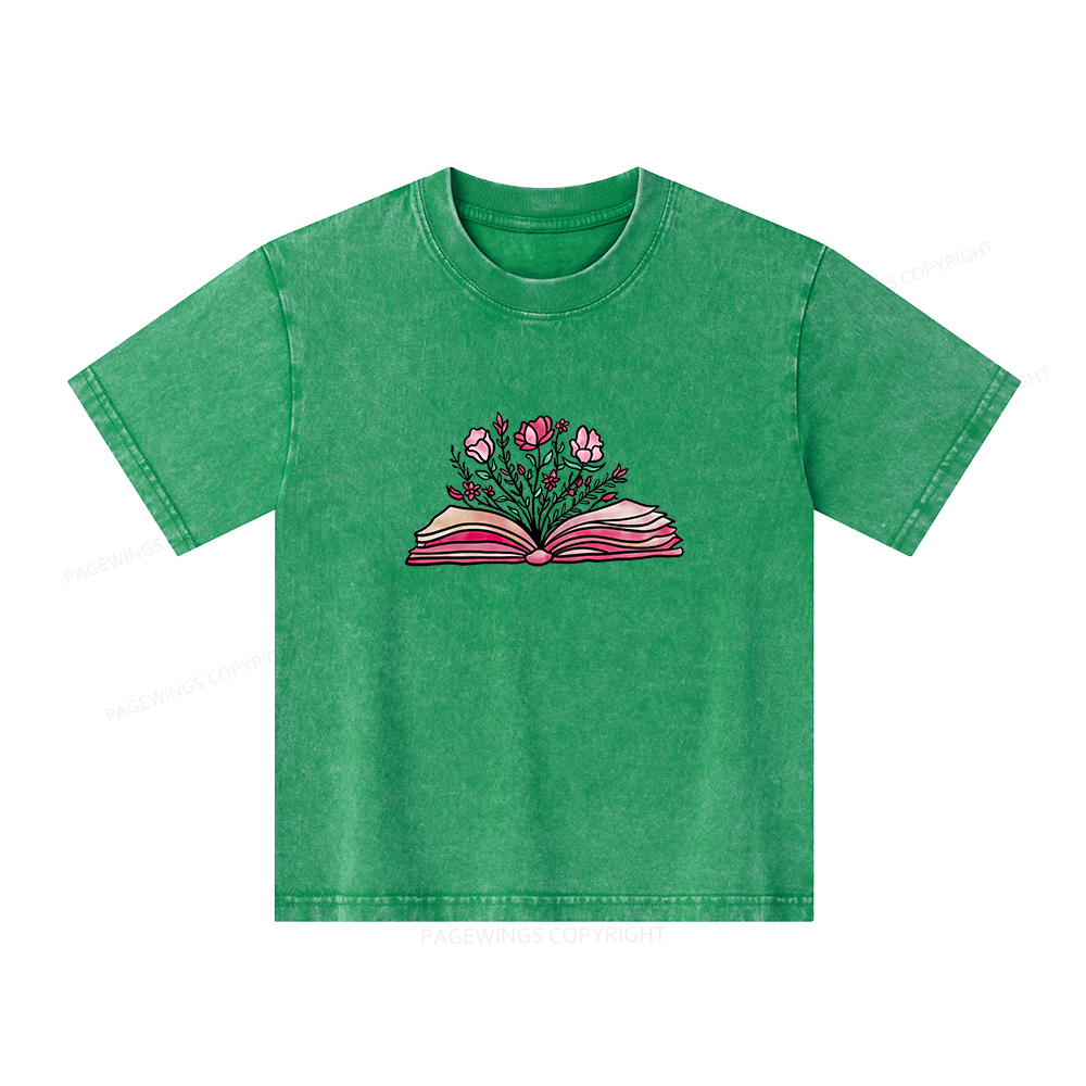 Pagewings Booktrovert Definition Funny Book Lover Unisex Kids Washed T-shirt