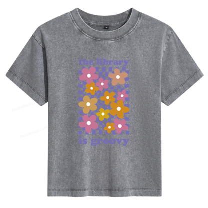 Pagewings The Library is Groovy Women's Washed T-shirt