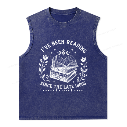 Pagewings I’ve Been Reading Since The Late 1900s Unisex Washed Tank Top