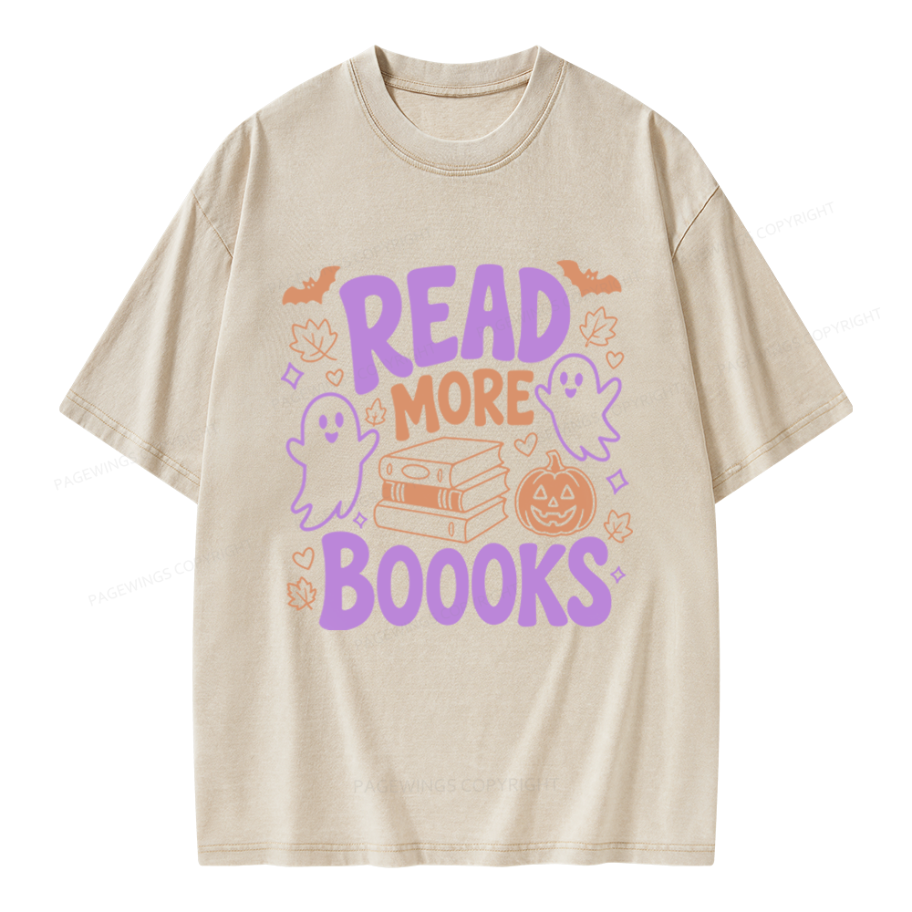 Pagewings Halloween Bookish Unisex Washed T-shirt