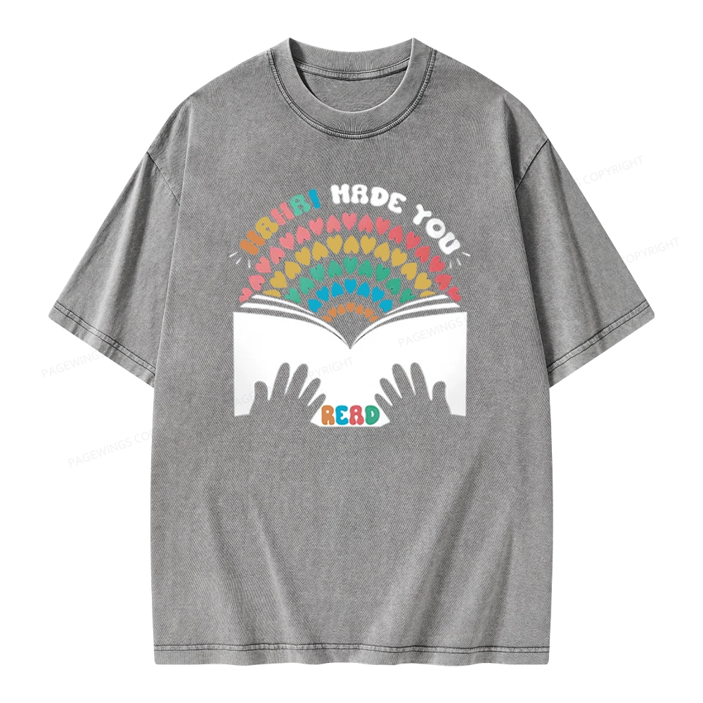 Pagewings Haha-Made You Read Unisex Washed T-shirt