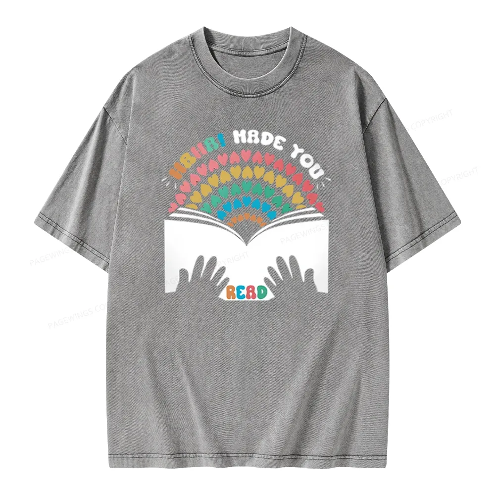 Pagewings Haha-Made You Read Unisex Washed T-shirt