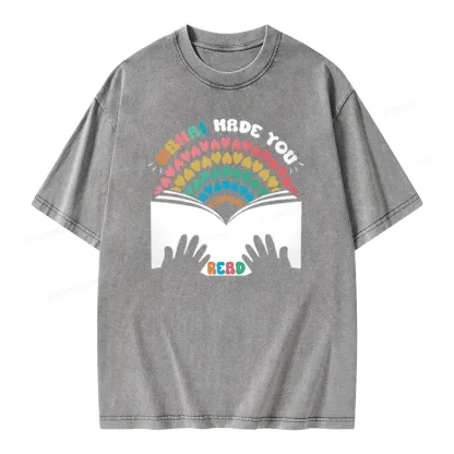 Pagewings Haha-Made You Read Unisex Washed T-shirt