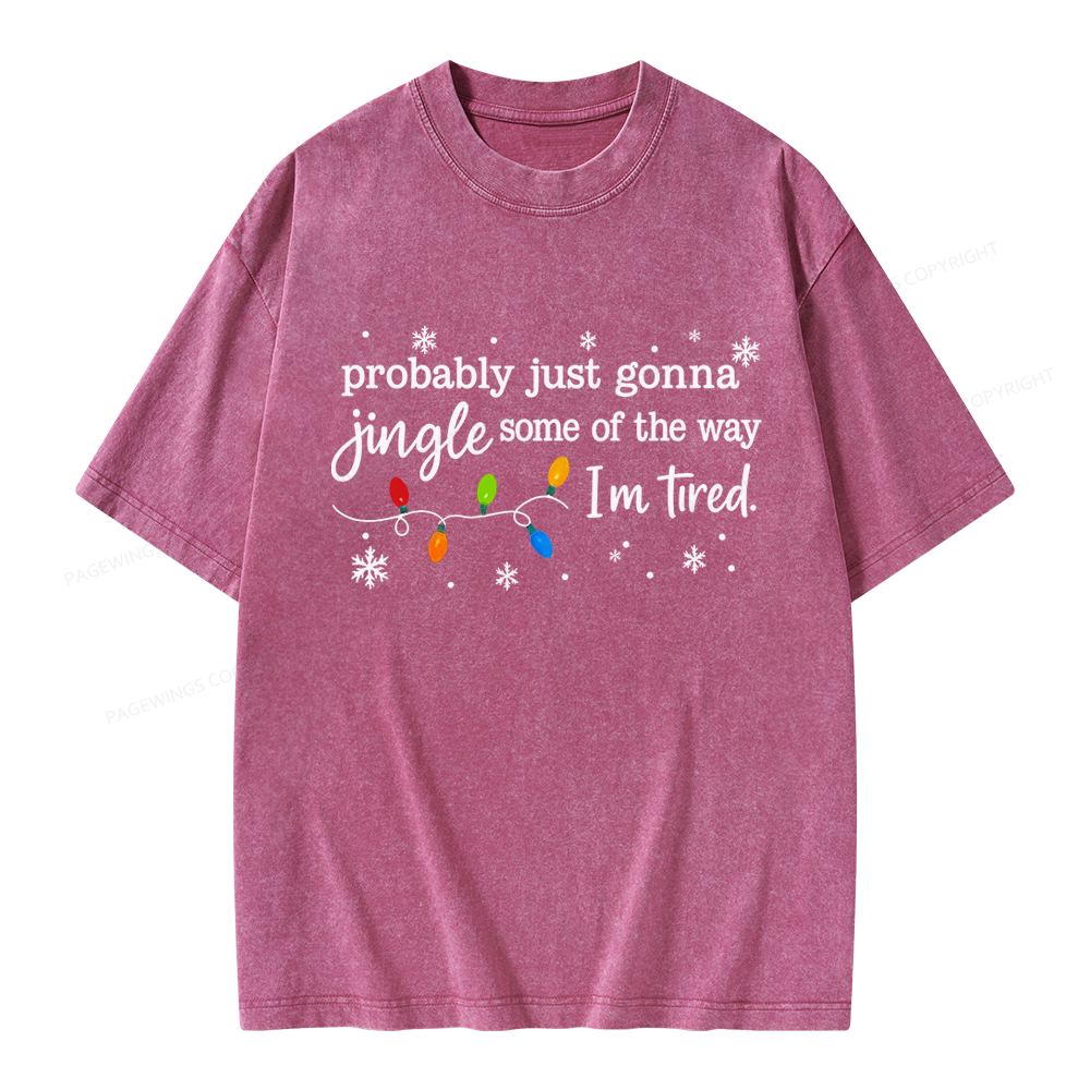 Pagewings Christmas Jingle Song Unisex Washed T-shirt