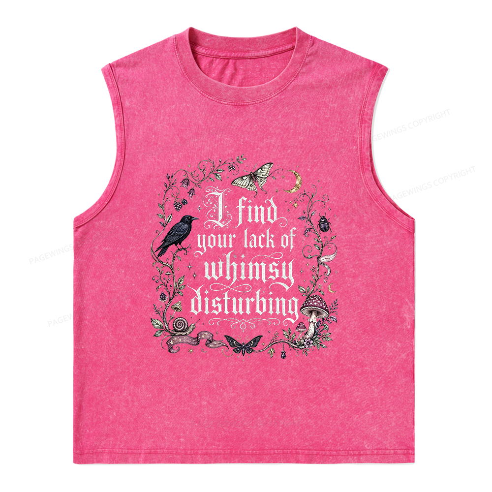 Pagewings Lack of Whimsy Unisex Washed Tank Top