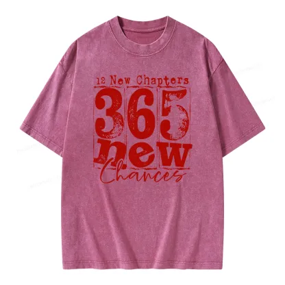 Pagewings 12 New Chapters 365 New Chances  Unisex Washed T-shirt