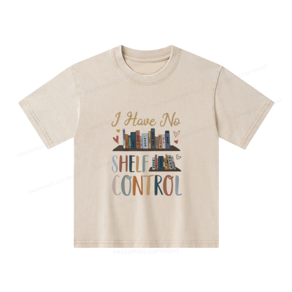 Pagewings I Have No Shelf Control Unisex Kids Washed T-shirt