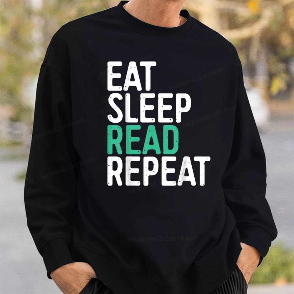 Pagewings Eat Sleep Read Repeat Unisex Classic Sweatshirt