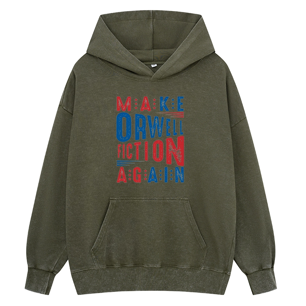 Pagewings 1984 Book Unisex Washed Hoodie