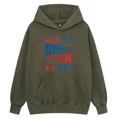 Pagewings 1984 Book Unisex Washed Hoodie