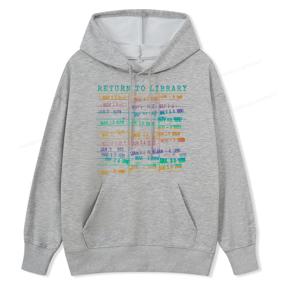 Pagewing Vintage Library Rainbow Unisex Classic Hoodie