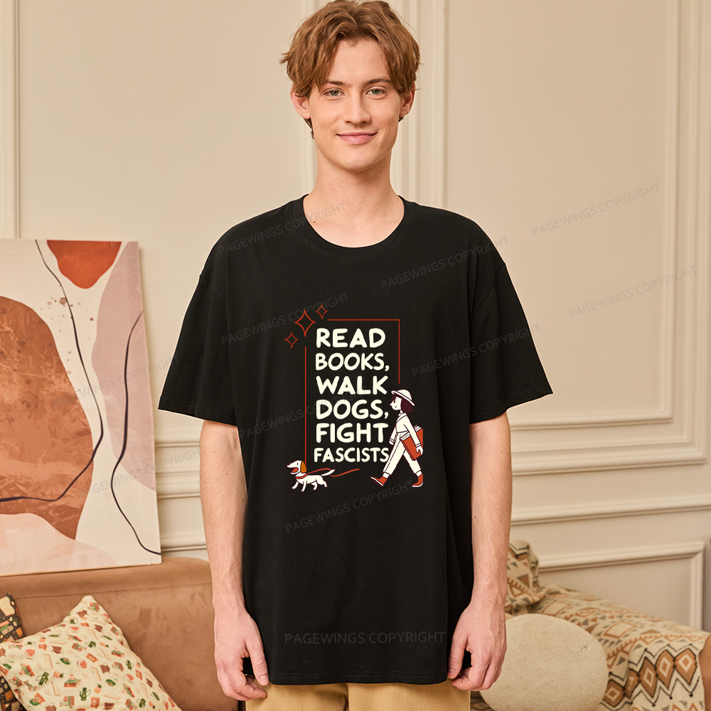 Pagewings Read Books Walk Dogs Unisex Classic T-shirt