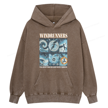 Pagewings Windrunners Unisex Washed Hoodie