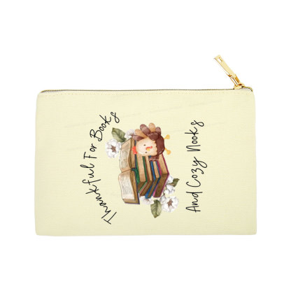 Pagewings Thankful For Books And Cozy Nooks Pouch