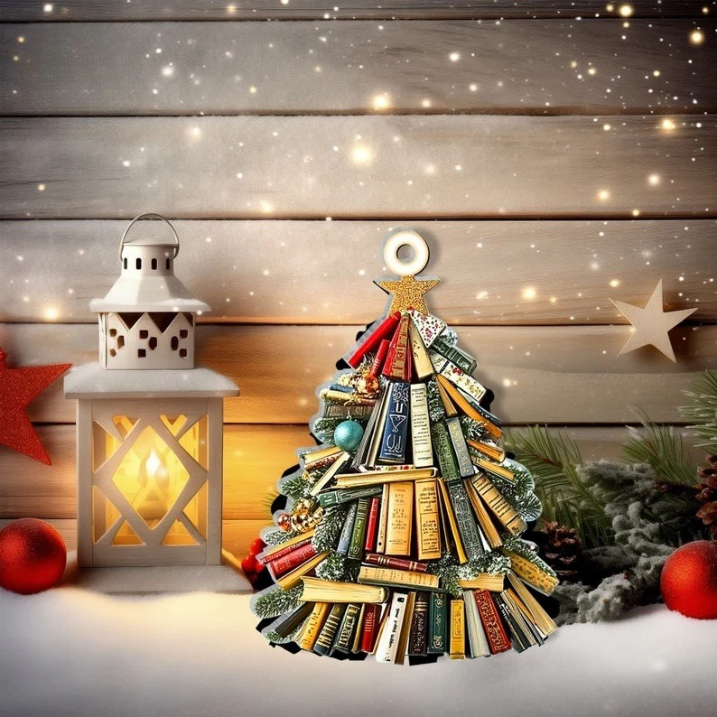 Pagewings Christmas Book Tree Ornament