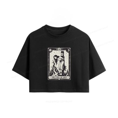 Pagewings Girls Will Be Girls Women Crop Tops