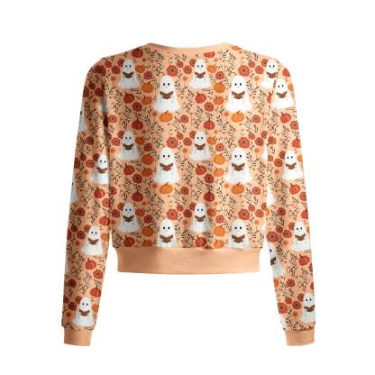 Pagewings Halloween Bookish Crew Neck Cardigan Sweaters