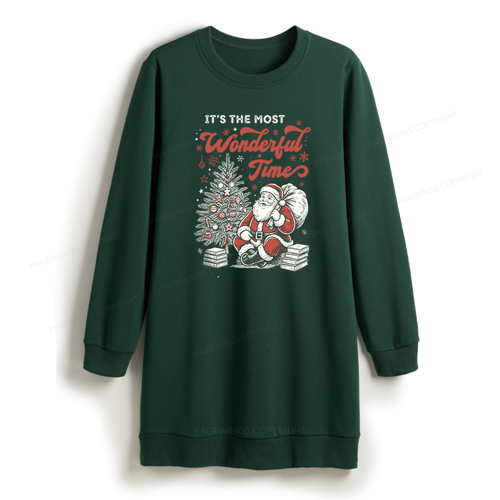 Pagewings Santa Christmas Sweatshirt Dress