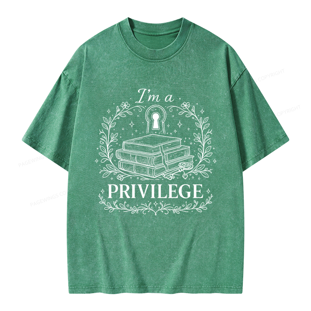 Pagewings I’m a Privilege Unisex Washed T-shirt