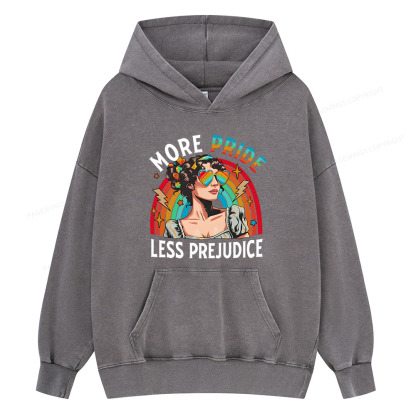Pagewing More Pride Less Prejudice Unisex Washed Hoodie