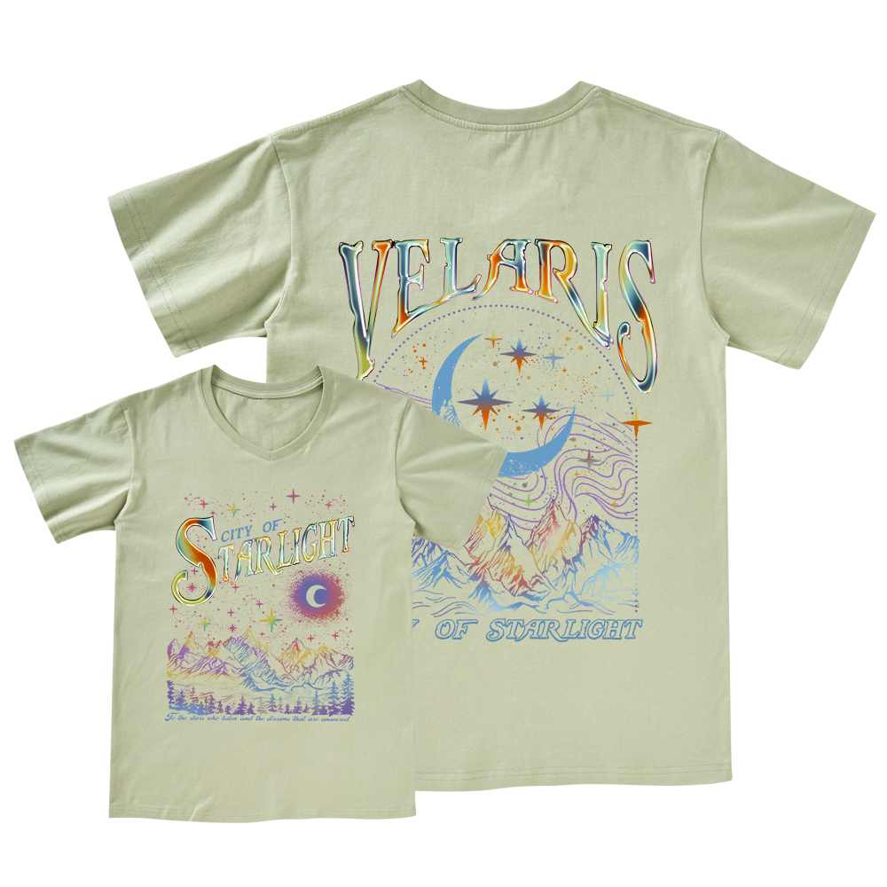 Pagewings Velaris City Of Starlight ACOTAR Two-Sided V-neck T-shirt