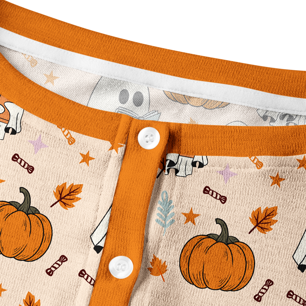 Pagewings Halloween Bookish Crew Neck Cardigan Sweaters