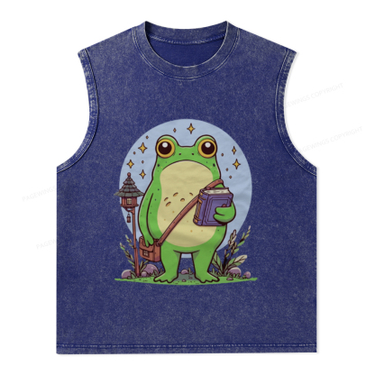 Pagewings A Book A Day Keep The Mental Breakdown Away Unisex Washed Tank Top