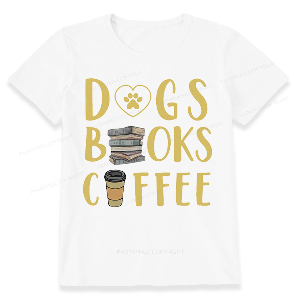 Pagewing Dogs, Books, Coffee Unisex Classic T-shirt