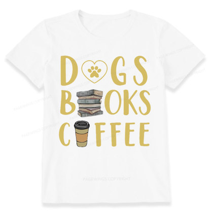 Pagewing Dogs, Books, Coffee Unisex Classic T-shirt