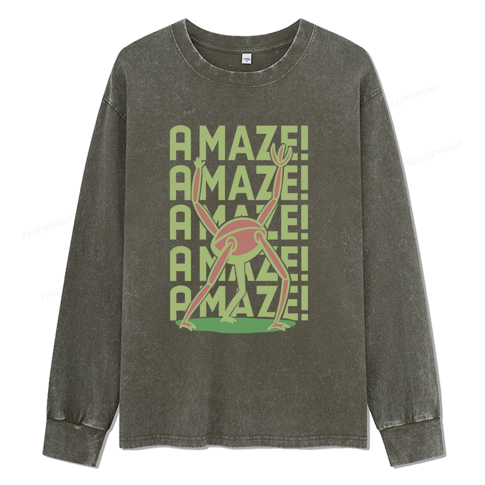 Pagewings Rocky Amaze Unisex Washed Long Sleeve T-shirt